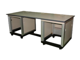 19インチデスク型キャビネットラック コンソールデスク 両袖タイプ DW18 E-05-65/YorB-株式会社ヒューマン