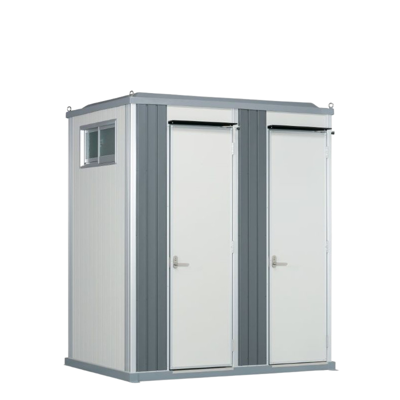 屋外トイレユニット「エポックトイレ」 水洗タイプ 2室各室入口／小便＋洋式 ベーシック-株式会社ハマネツ