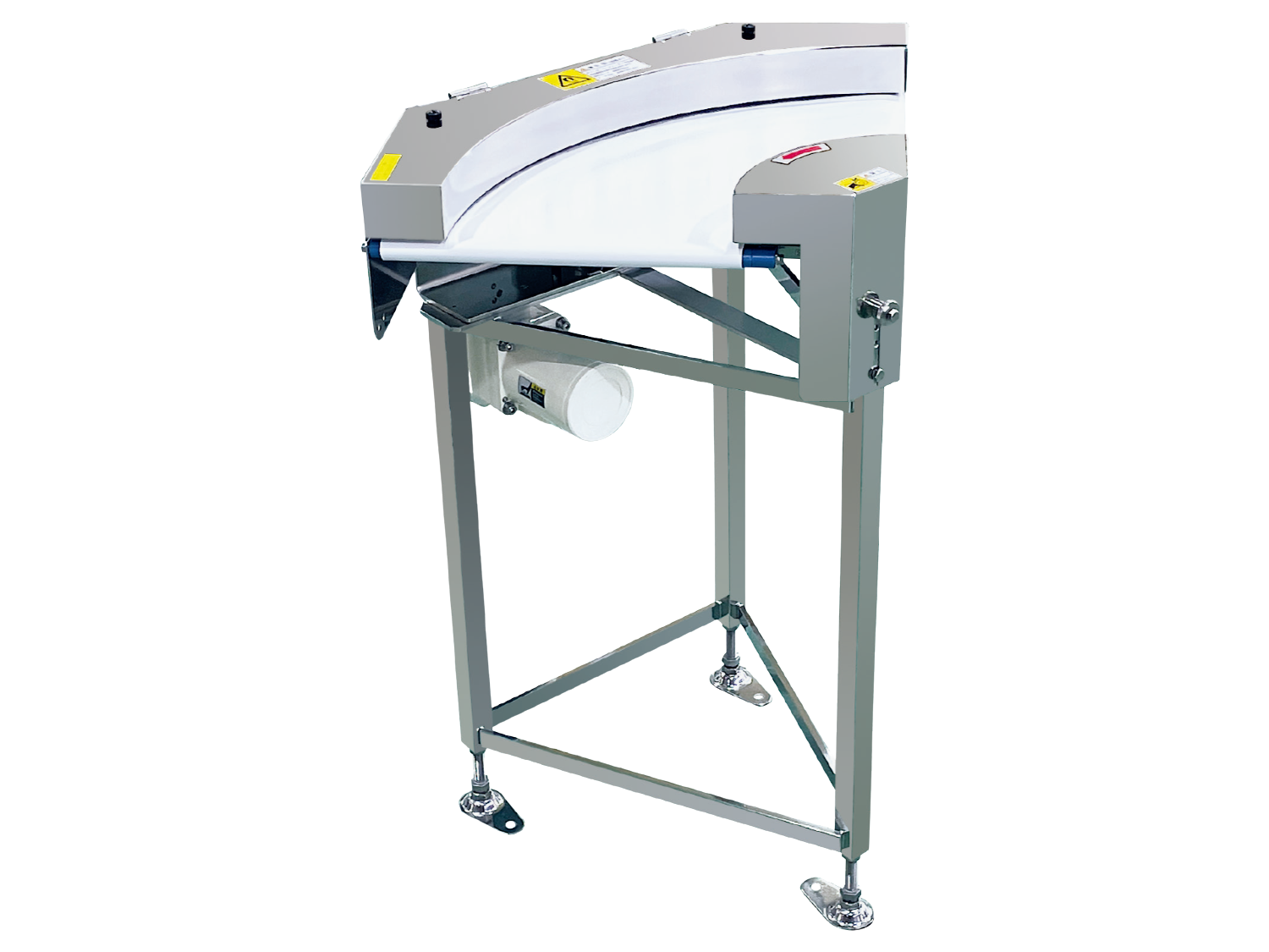 Clip drive that clips and rotates, a further breakthrough in magnetic technology Clip conveyor series Clip drive curved belt conveyor GFBC-Maruyasu Machine Co., Ltd.