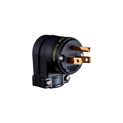 電源プラグ (125V・15A) 24K金メッキL型電源プラグ FI-12ML (G)-株式会社小柳出電気商会