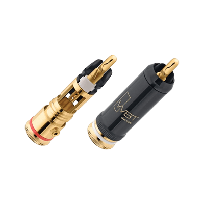 RCAコネクター RCAコアキシャルプラグ 4個 (赤x2、白x2) WBT-0102Cu-株式会社小柳出電気商会