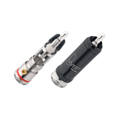 RCAコネクター RCAコアキシャルプラグ 4個 (赤x2、白x2) WBT-0102Ag-株式会社小柳出電気商会