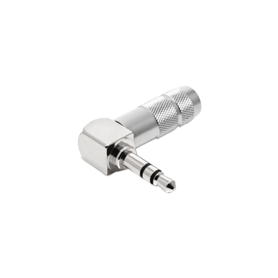 3.5mmコネクター L型3.5mmステレオミニプラグ (シルバーロジウムメッキ) P-3.5 SRL (穴径4.0mm)-株式会社小柳出電気商会
