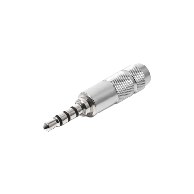 4.4mm・3.5mm・2.5mmコネクター 3.5mm4極プラグ (シルバーロジウムメッキ) P-3.5/4SR (穴径4.0mm)-株式会社小柳出電気商会