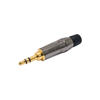 4.4mm・3.5mm・2.5mmコネクター スペーサー付3.5mmステレオミニプラグ (ガンメタリック) KS3PC-AU-株式会社小柳出電気商会