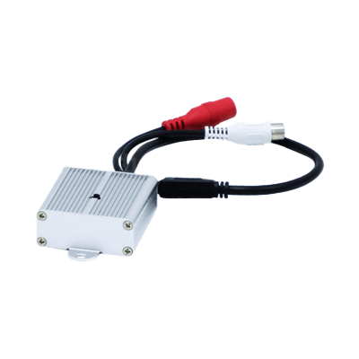 集音マイク 高感度 音量調整アンプ内蔵 防犯カメラ・モノラル音声入力機器に最適 (屋内用 高耐久アルミ合金) CT-A308-セキュテック株式会社