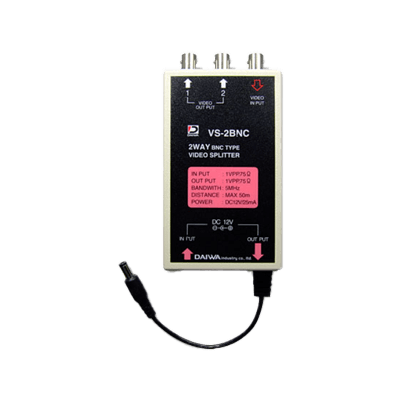 防犯カメラ・監視カメラ用映像信号2分配機 (BNCコネクター/VS-2BNC) CT-A037-セキュテック株式会社