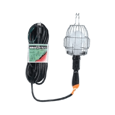 充電・電動工具 白熱灯ハンドランプ 接地付ハンドランプ (屋内用) KM-10G-神田機工株式会社