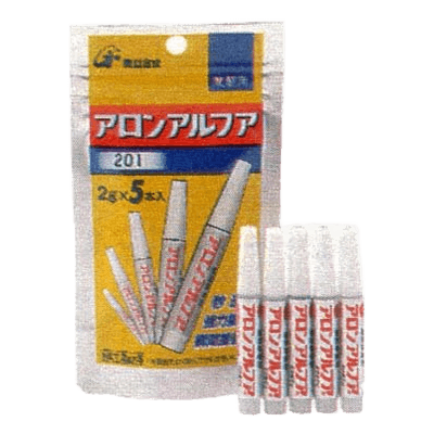 補修剤・潤滑剤 ゴム・プラスチック用アロンアロンアルファ 201 2g (5本入) AA-201-02AL-5-神田機工株式会社