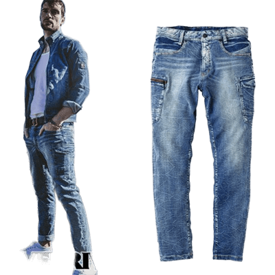 作業服 (春夏) デニム作業着 イーブンリバー ストレッチデニムカーゴ×9.1 USD912-TRYS株式会社