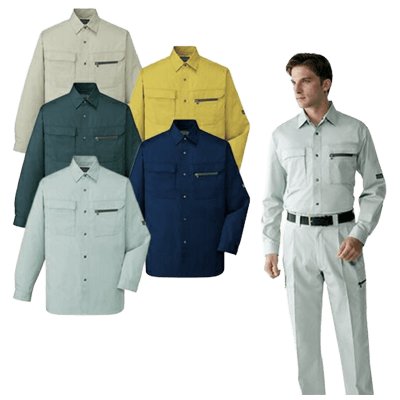作業服 (春夏) シャツ (長袖) 自重堂 長袖シャツ 46204-TRYS株式会社