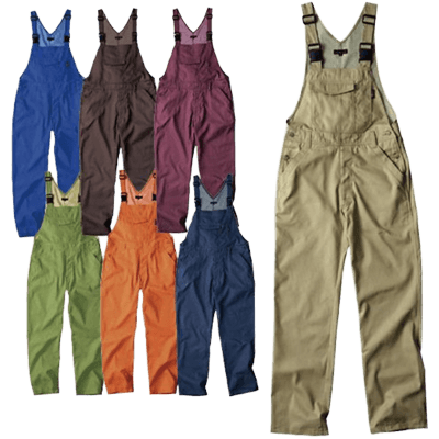 作業服 (春夏) つなぎ・サロペット (オーバーオール) クレヒフク カラーデニムサロペット 1550-TRYS株式会社