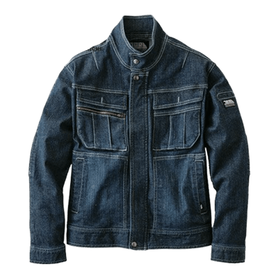 作業服 (秋冬・通年) デニム作業着 寅壱 TORA デニム蛇腹ライダースジャケット 8930-554-TRYS株式会社