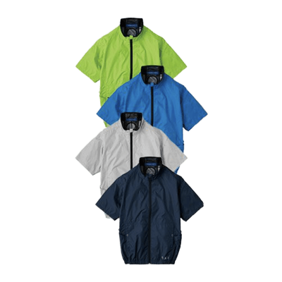 空調作業服 半袖 コーコス信岡 (CO-COS) VOLT COOL エコ ボルトクール 日傘遮熱半袖ブルゾン 2025年モデル-TRYS株式会社