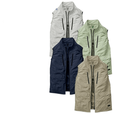 空調作業服 ベスト 自重堂 Z-DRAGON GREEN エコ 空調服 (R) ベスト (ファン無し) 2025年モデル 74280-TRYS株式会社