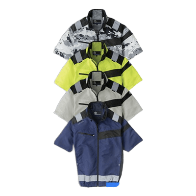 空調作業服 フルハーネス対応 コーコス信岡 VOLT COOL エコ ボルトクール セーフティー半袖 (ファン無し) AE-5560-TRYS株式会社