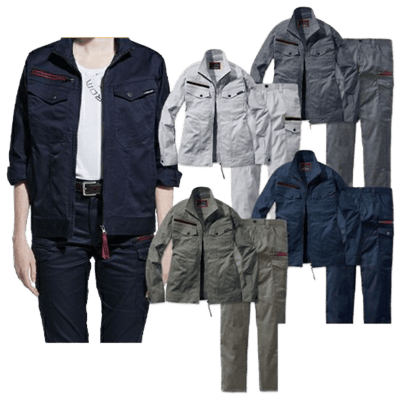 作業服 (秋冬・通年) 作業服 (上下セット) エコストレッチジャンパー73400+エコストレッチノータックカーゴパンツ73402-TRYS株式会社