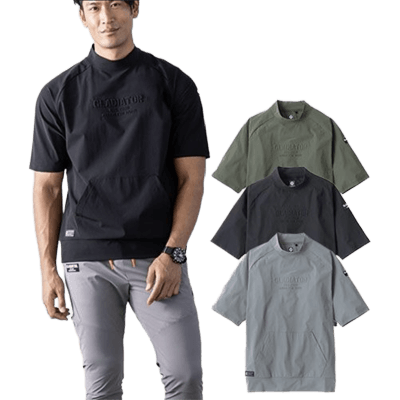 Tシャツ コーコス信岡 冷感 ストレッチ モックネック 半袖シャツ G-7527-TRYS株式会社
