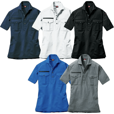 作業服 (秋冬・通年) シャツ (半袖) クロダルマ 半袖ポロシャツ 26446-TRYS株式会社