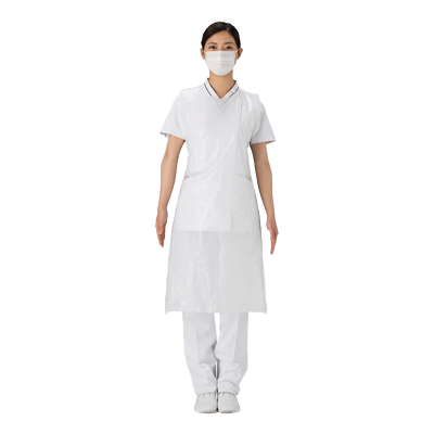 個人防護具・PPE PEエプロン袖なし (ポリエチレン)-松吉医科器械株式会社