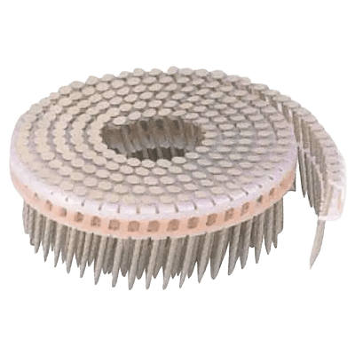 ビス・釘・ステープル・ねじ ロール釘 若井産業 斜めプラ連結釘 木造板金用 ステンレス カクテルネイル 25mm リング釘-加藤金物株式会社