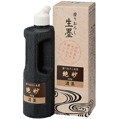 墨液 磨りおろし生墨 絶妙 250g (CB19-25)-協和貿易株式会社