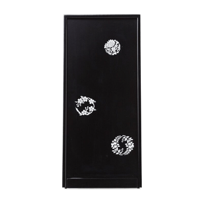 文鎮・水滴・書具等 硯箱 越前塗 黒 (小) 花丸文 ARK-03SH-協和貿易株式会社