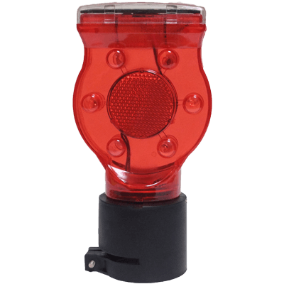円形 ソーラー式工事灯・幅90mm (赤点滅) 高さ175mm-株式会社JGサービス