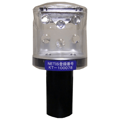 四角形タイプ ソーラーキングミニ・幅77mm (赤・緑点滅) JGS8-076-株式会社JGサービス