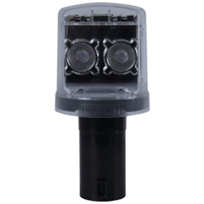 四角形タイプ ソーラー工事灯・幅79.5mm (赤・緑交互同期点滅/トワイライトミニ) JGS8-083-株式会社JGサービス