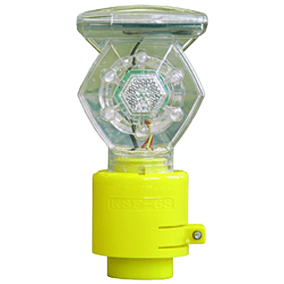 ソーラー式セフティーフラッシュ (赤・緑点滅) 幅75mm×高さ165mm-株式会社JGサービス