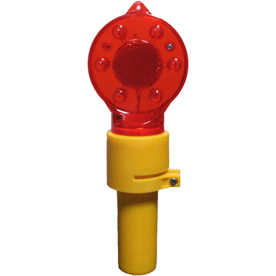 LED乾電池工事灯・幅90mm (赤点滅式)-株式会社JGサービス