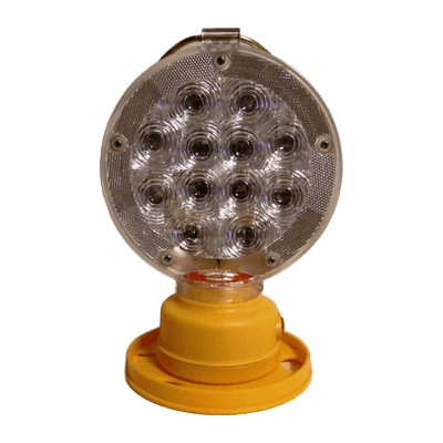 電池式中型 LED警告灯/高輝度LED (直径195mm・クランプ取付具付属)-株式会社JGサービス