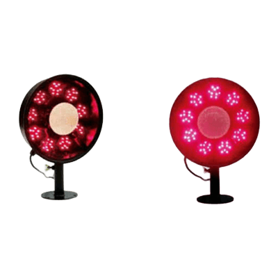 電池式中型 LED回転灯・点滅灯 (直径300mm・赤色高輝度LED) JGS3-154-株式会社JGサービス