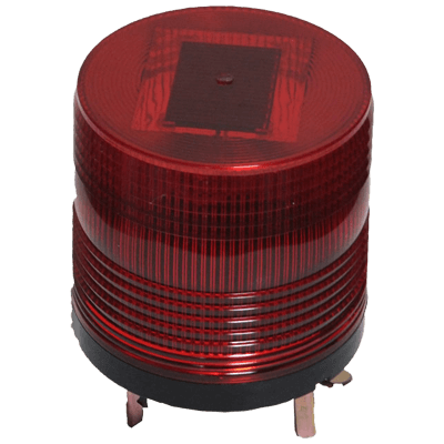 円筒形 LEDソーラーフラッシュ (赤点滅・クランプ付) JGS-370-株式会社JGサービス