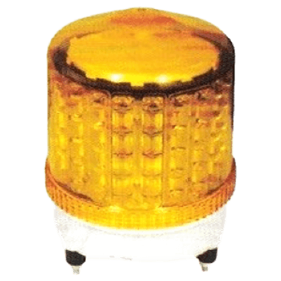円筒形 100VハイパワーLED回転灯 (フラッシュ/回転・黄発光) JGS2-001-株式会社JGサービス