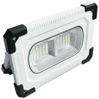 充電式 (ソーラー+USB) LEDポータブル投光器・2,500lm (マグネット付/USBケーブル付属) JGS1-138-001-株式会社JGサービス
