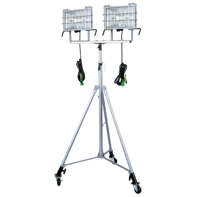 大型照明器具 1,000Wハロゲンライト2灯式・500W/1,000W切替式 (スタンダード三脚仕様) JGS1-216-株式会社JGサービス