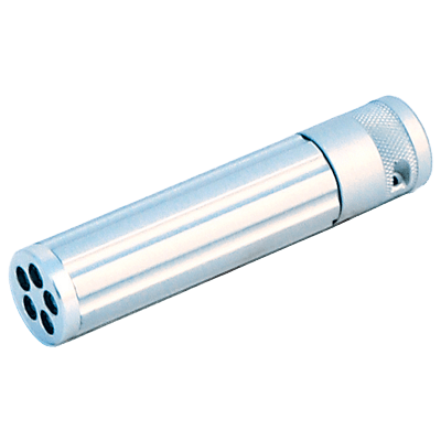 超拡散型コンパクトLED懐中電灯・シルバー (ストラップ/アルカリ電池付属) JGCC-220-株式会社JGサービス