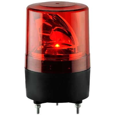 強耐震型LED回転灯・Φ100×高さ150mm (ニコスピナR100・AC100Vから200V・3点留)-株式会社JGサービス