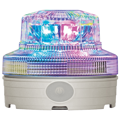 電池式LED回転灯・5モード切替/点滅・回転・不規則 (ニコUFOSTAR・スイッチ付・手動式・盗難防止フック付属) JGS2-327-株式会社JGサービス