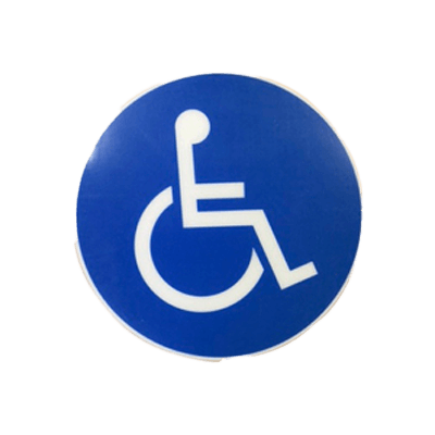 安全サイン カラープラポール サインキャッププレート 車イスマーク-和気産業株式会社