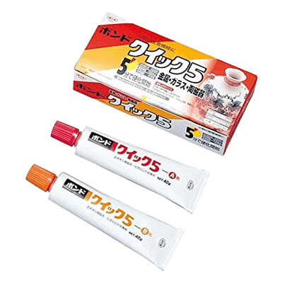 接着剤・潤滑油 エポキシ系接着剤で2液混合タイプ ボンドクイックセット クイック5 (80g)-株式会社鈴盛商会