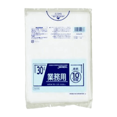 ゴミ袋 30リットル ジャパックス メタロセン配合強力ゴミ袋 TM33透明-合同会社矢野紙工