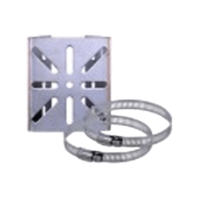 屋外用ブラケット ポール取付金具 単管パイプ・街路灯対応 (45～80mm ステンバンド二本付) CT-B047-S-セキュテック株式会社