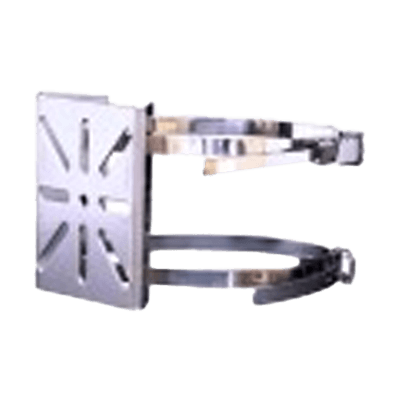 屋外用ブラケット ポール取付金具　街路灯対応 (65～250mm ステンバンド二本 付 SUS304 オールステンレス製) CT-B047-B-セキュテック株式会社