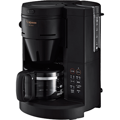 コーヒーメーカー ミル付き全自動 ドリップ方式4杯用 珈琲通 EC-SA40-BA-ユアサプライムス株式会社