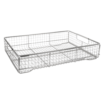 手術室・中央材料室 洗浄用品 洗浄カゴ クリーンバスケット (クリンプ網仕様)-松吉医科器械株式会社