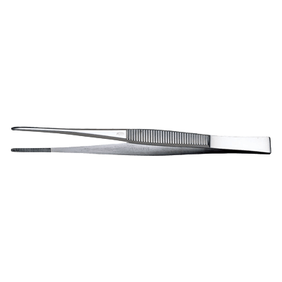 鋼製器具 鑷子 折曲 細筋 無鈎 ピンセット MY-9220AL (ステン) 180MM-松吉医科器械株式会社