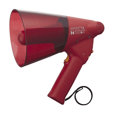 救急・災害備品 救護用品 拡声器 ハンド型メガフォン (赤) ER-1106S (サイレンツキ)-松吉医科器械株式会社